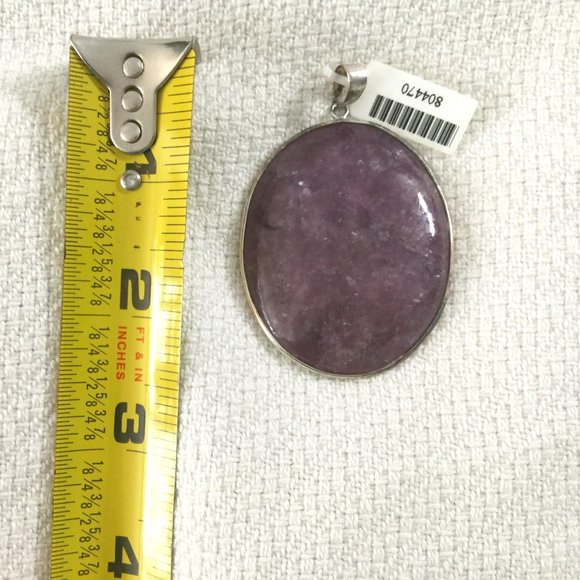 NEW Large Sterling Silver Amethyst Pendant 925 Purple Gemstone NWT - Picture 7 of 7